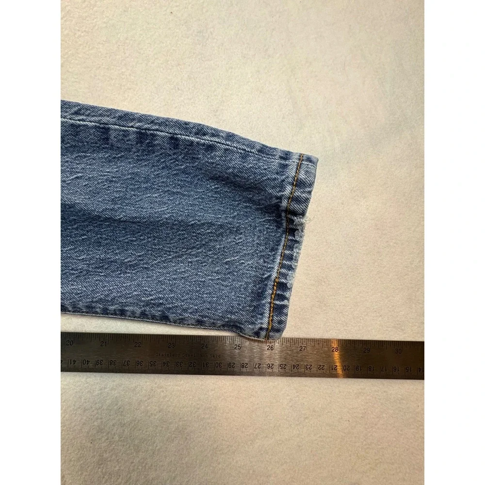 Levis 501 Original Fit Mens Blue Denim Straight Leg Button Fly Jeans W28 L28